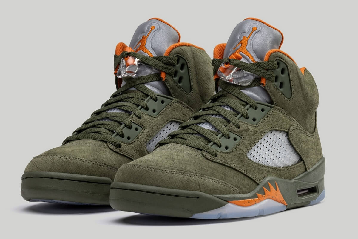 Nike Air Jordan 5 Retro "Olive" - Army Olive/Solar Orange - DD0587-308