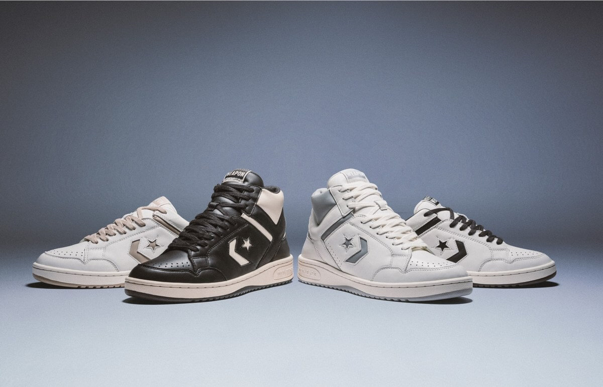 Converse Weapon - Vintage White/Ash Stone/Egret (A04397C) - Black / Natural Ivory / Black (A04400C)