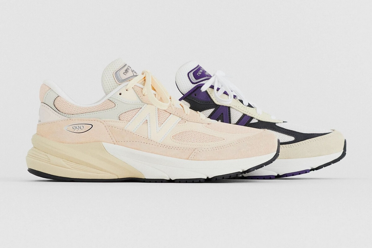 New Balance MADE in USA SS24 Collection - U990VR6 "Vintage Rose/Sea Salt" & U990WB6 "White/Black Plum"