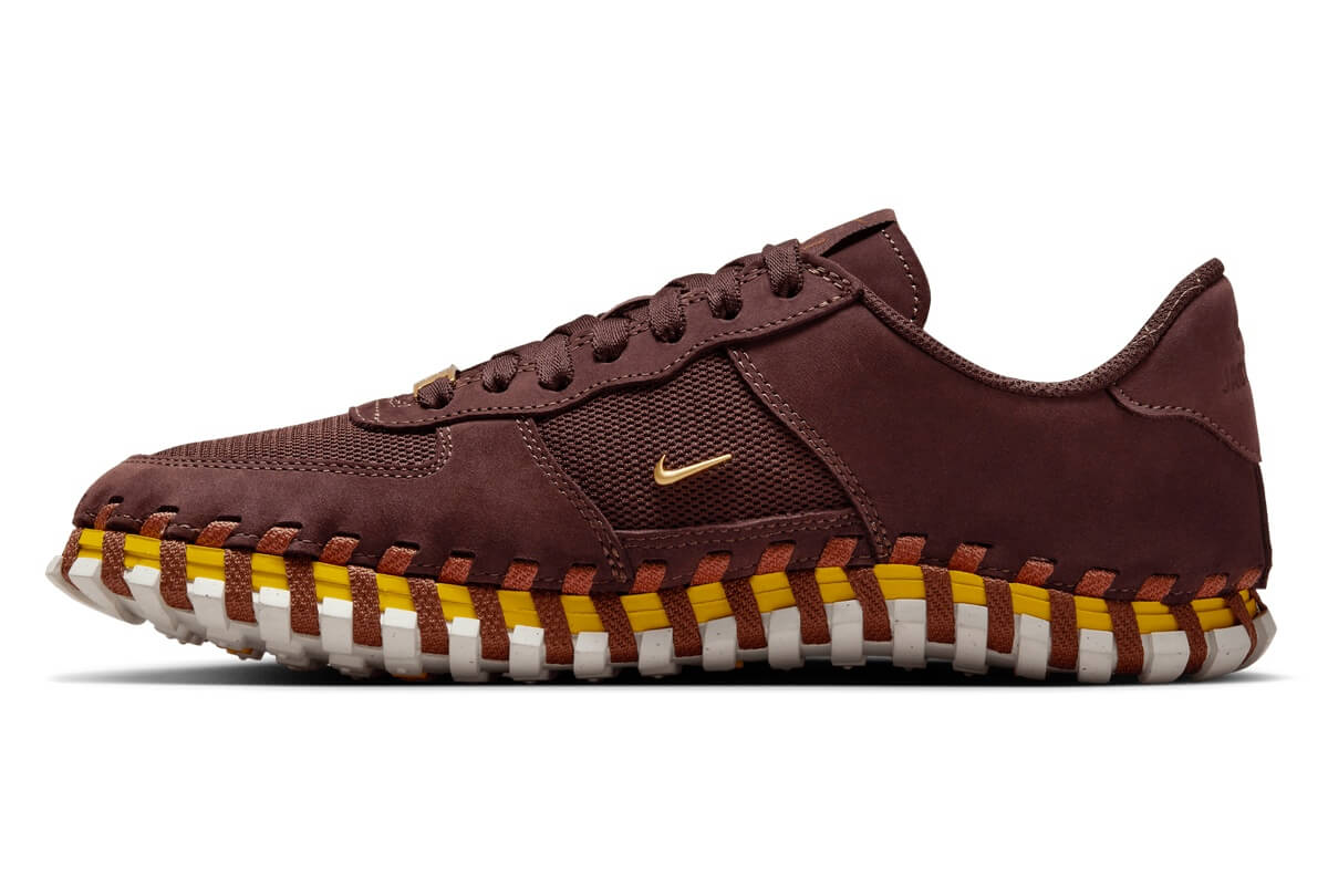 Nike x Jacquemus J Force 1 Low LX - Earth/Metallic Gold/Blue Lightning/Tour Yellow - DR0424-200