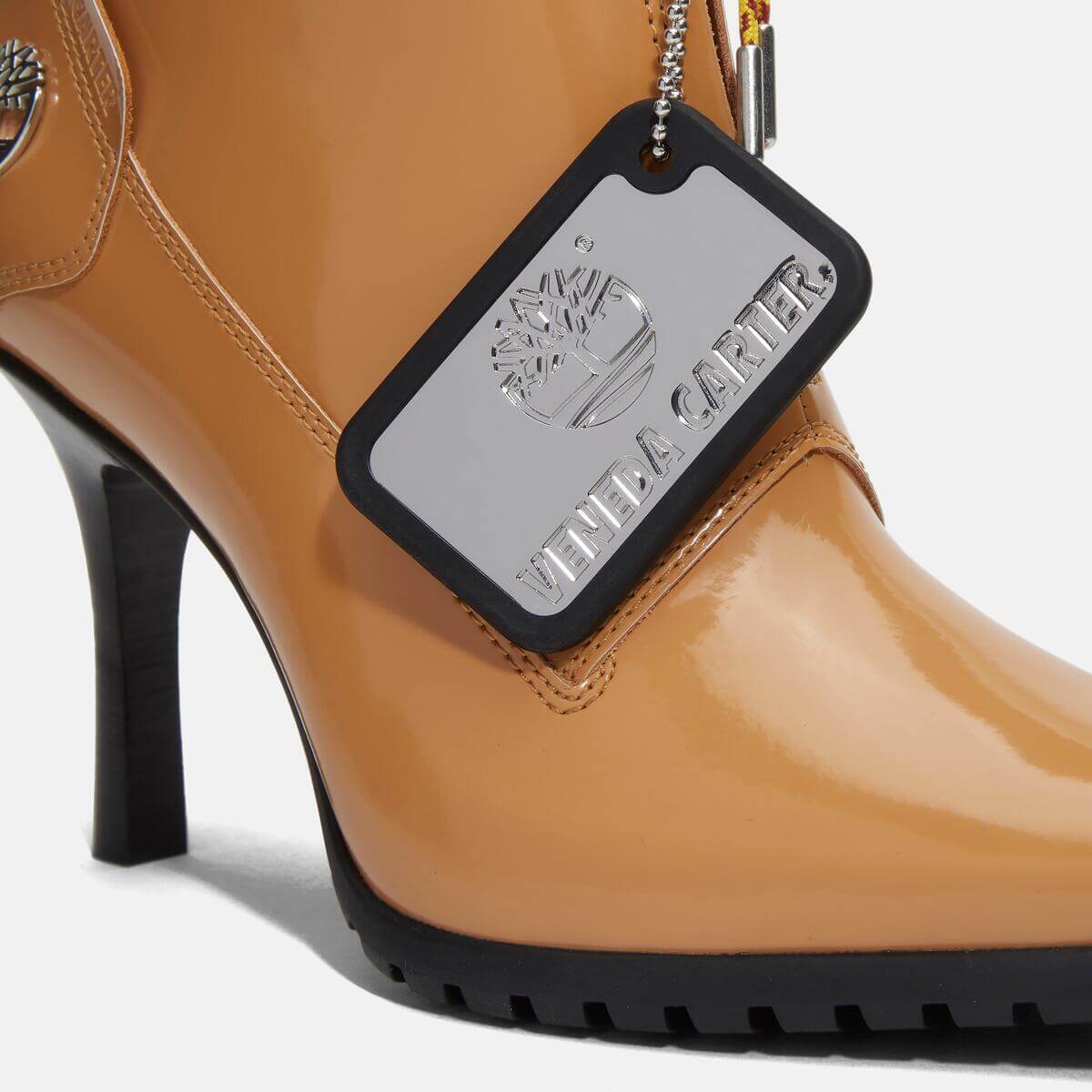 Timberland x Veneda Carter Zip Patent High Heel Boot - Wheat Patent - TB0A69SQEN01