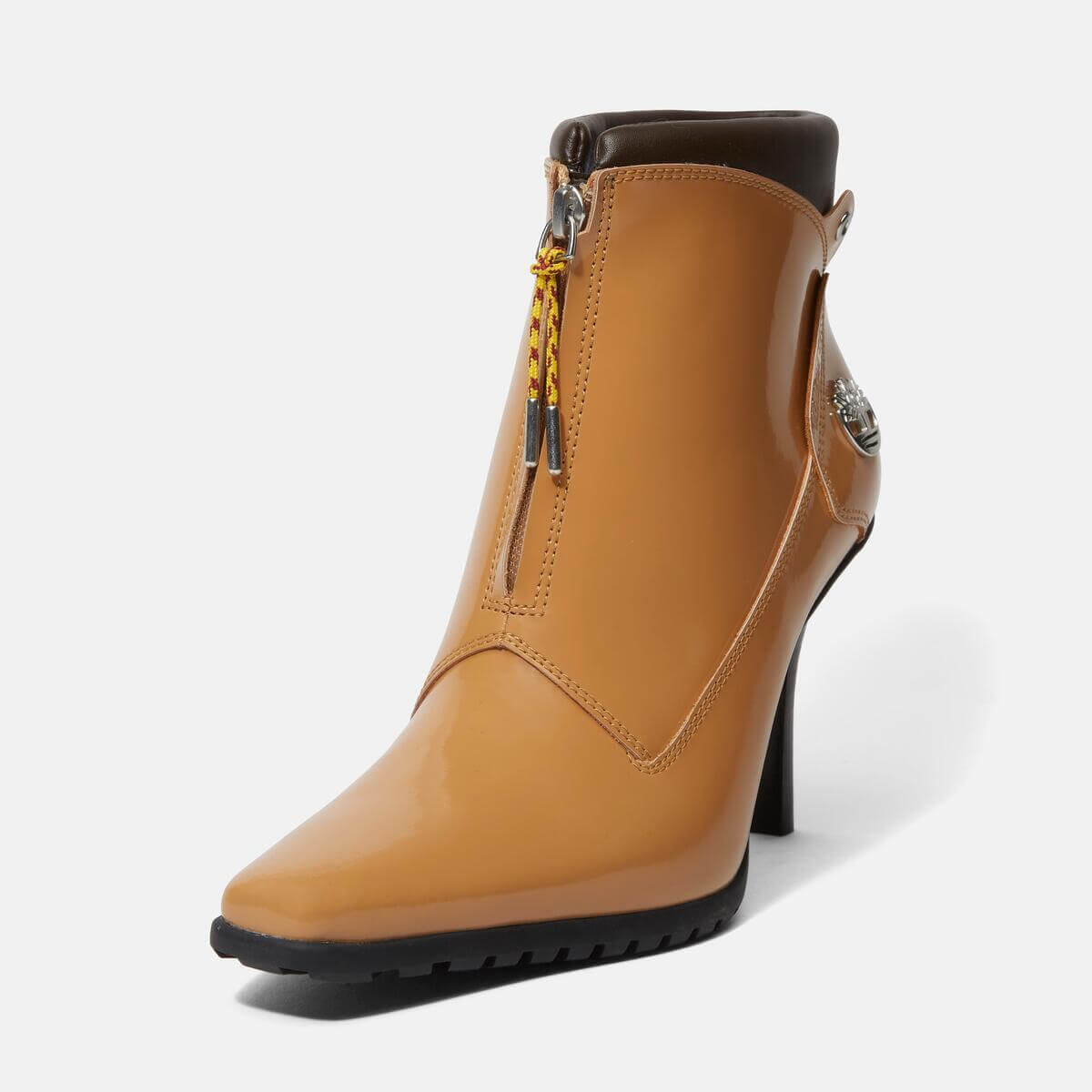 Timberland x Veneda Carter Zip Patent High Heel Boot - Wheat Patent - TB0A69SQEN01
