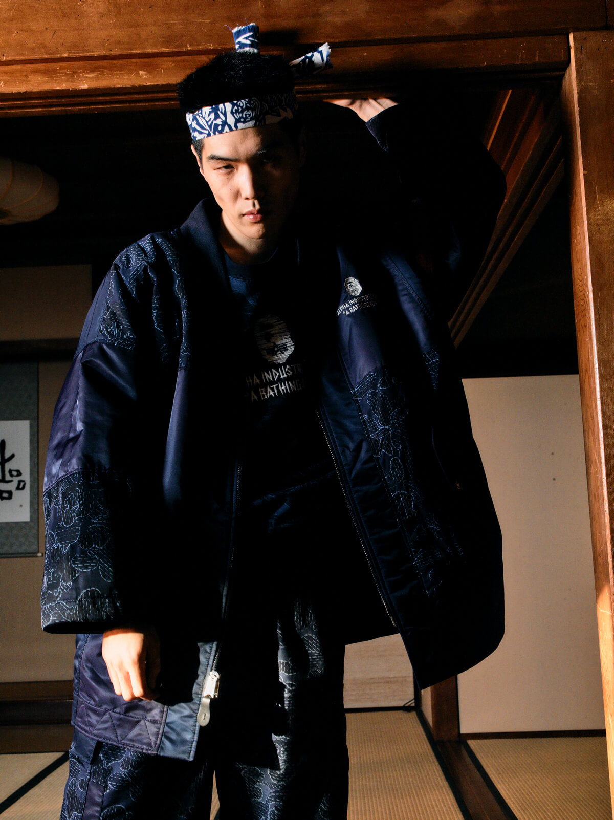 ALPHA INDUSTRIES x BAPE KIMONO JACKET