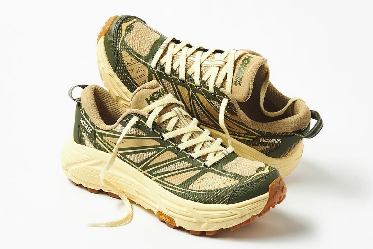 HOKA x END. Mafate Speed 2 "Overland" - Chive / Flan - 1155750-THV