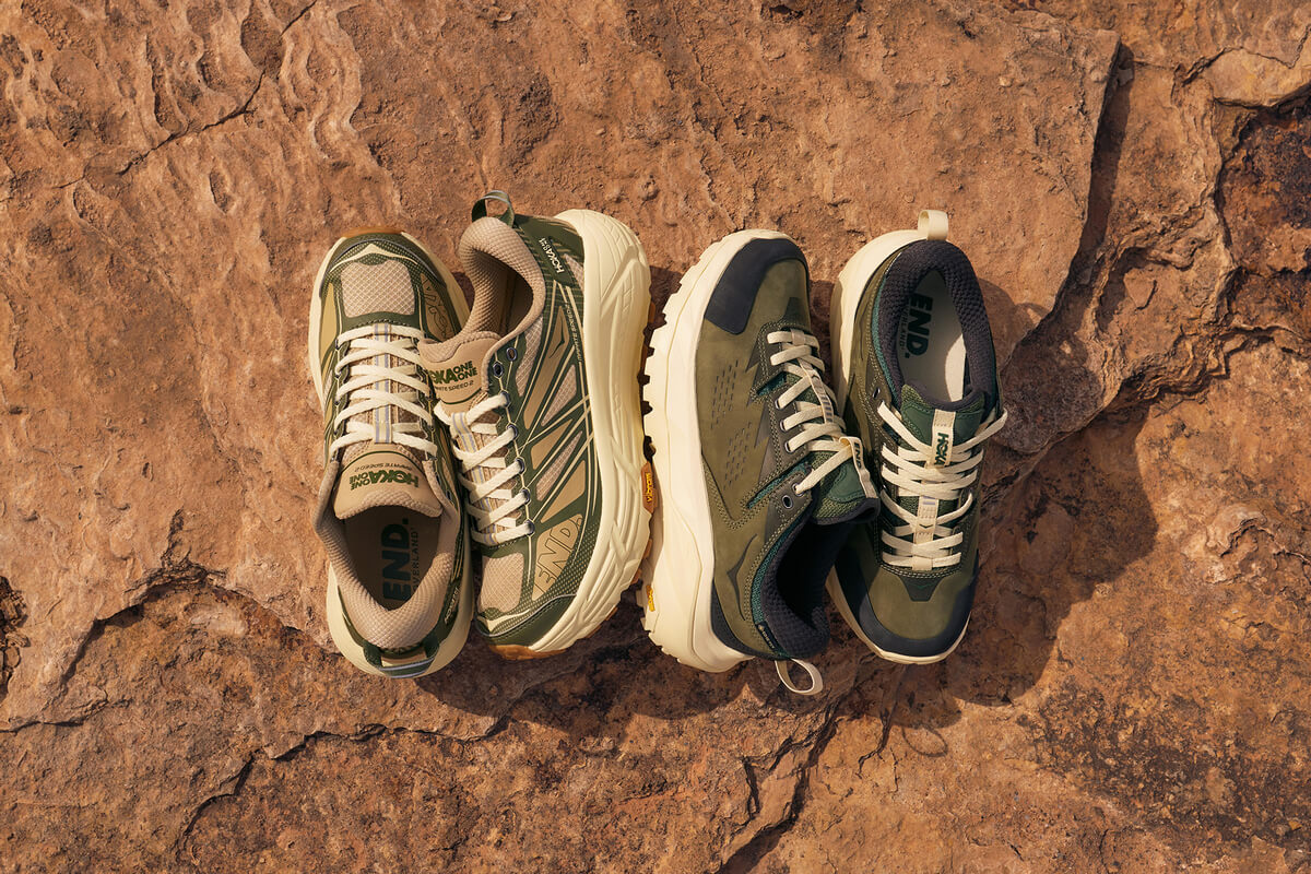 HOKA x END. "Overland" Mafate Speed 2 & Kaha Low GTX