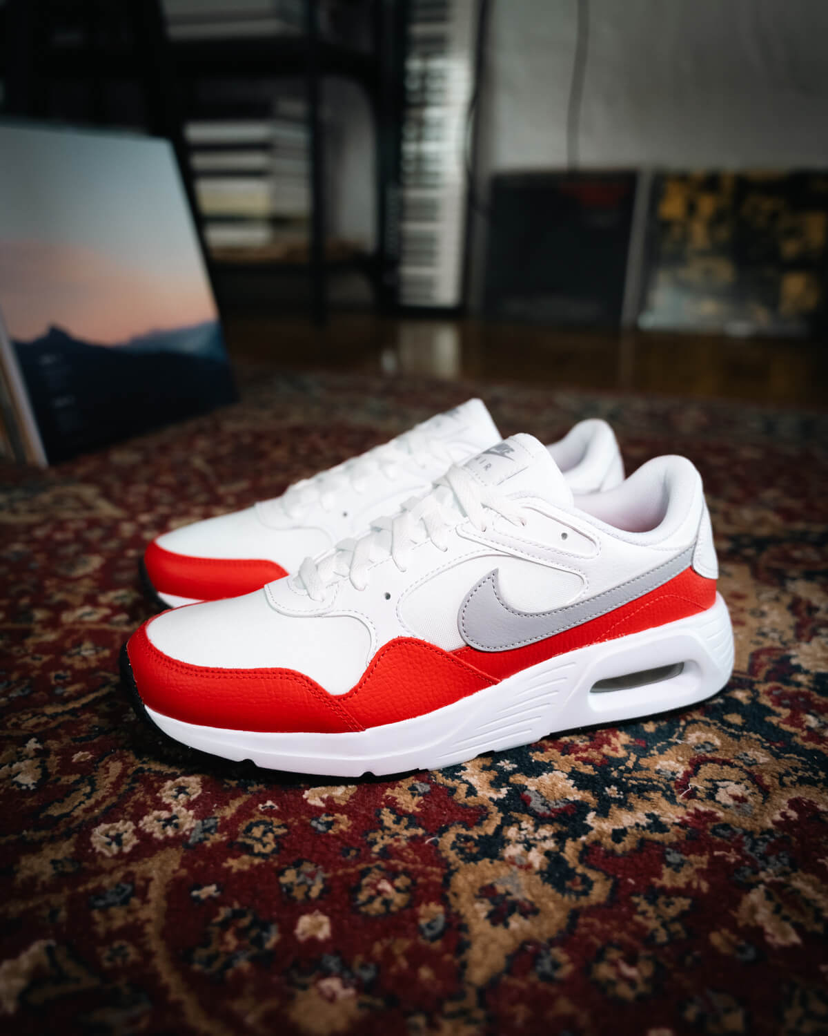 Nike Air Max SC - White / Wolf Grey / University Red / Black - CW4555-107