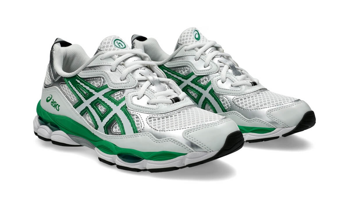 ASICS SportStyle x Hidden NY Gel-NYC - White/Green-Metallic Silver - 1201B001-100