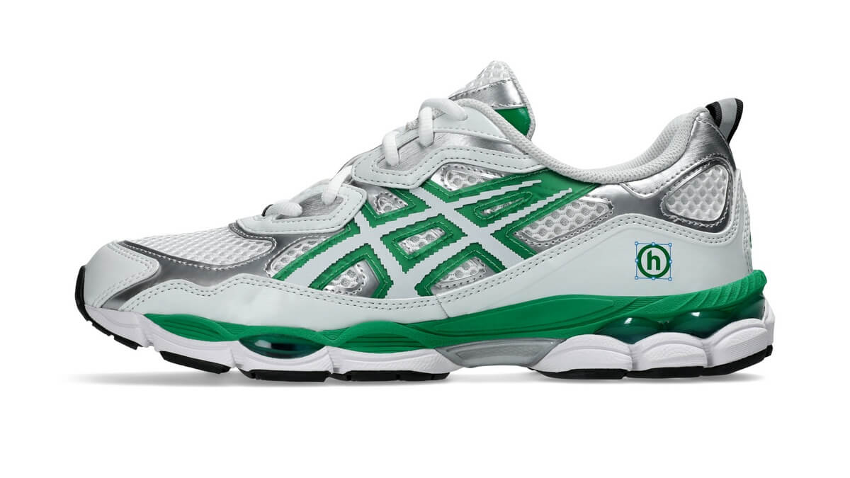 ASICS SportStyle x Hidden NY Gel-NYC - White/Green-Metallic Silver - 1201B001-100
