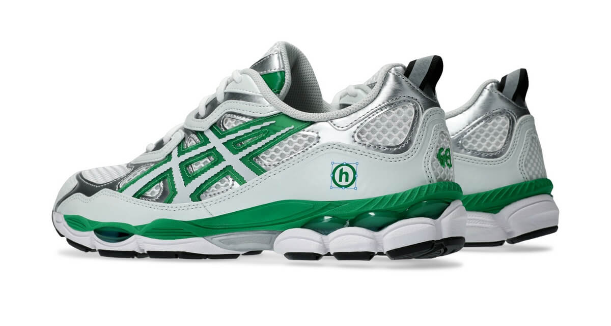 ASICS SportStyle x Hidden NY Gel-NYC - White/Green-Metallic Silver - 1201B001-100