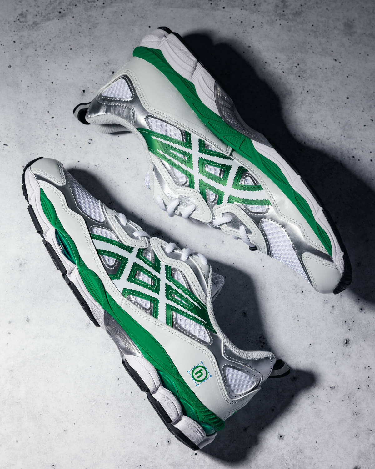 ASICS SportStyle x Hidden NY Gel-NYC - White/Green-Metallic Silver - 1201B001-100