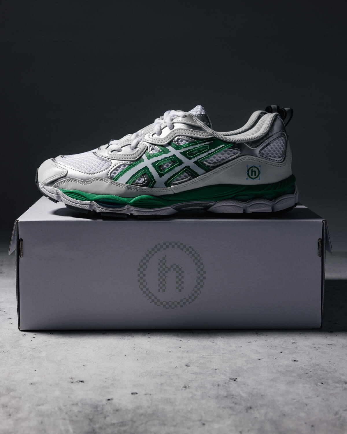ASICS SportStyle x Hidden NY Gel-NYC - White/Green-Metallic Silver - 1201B001-100