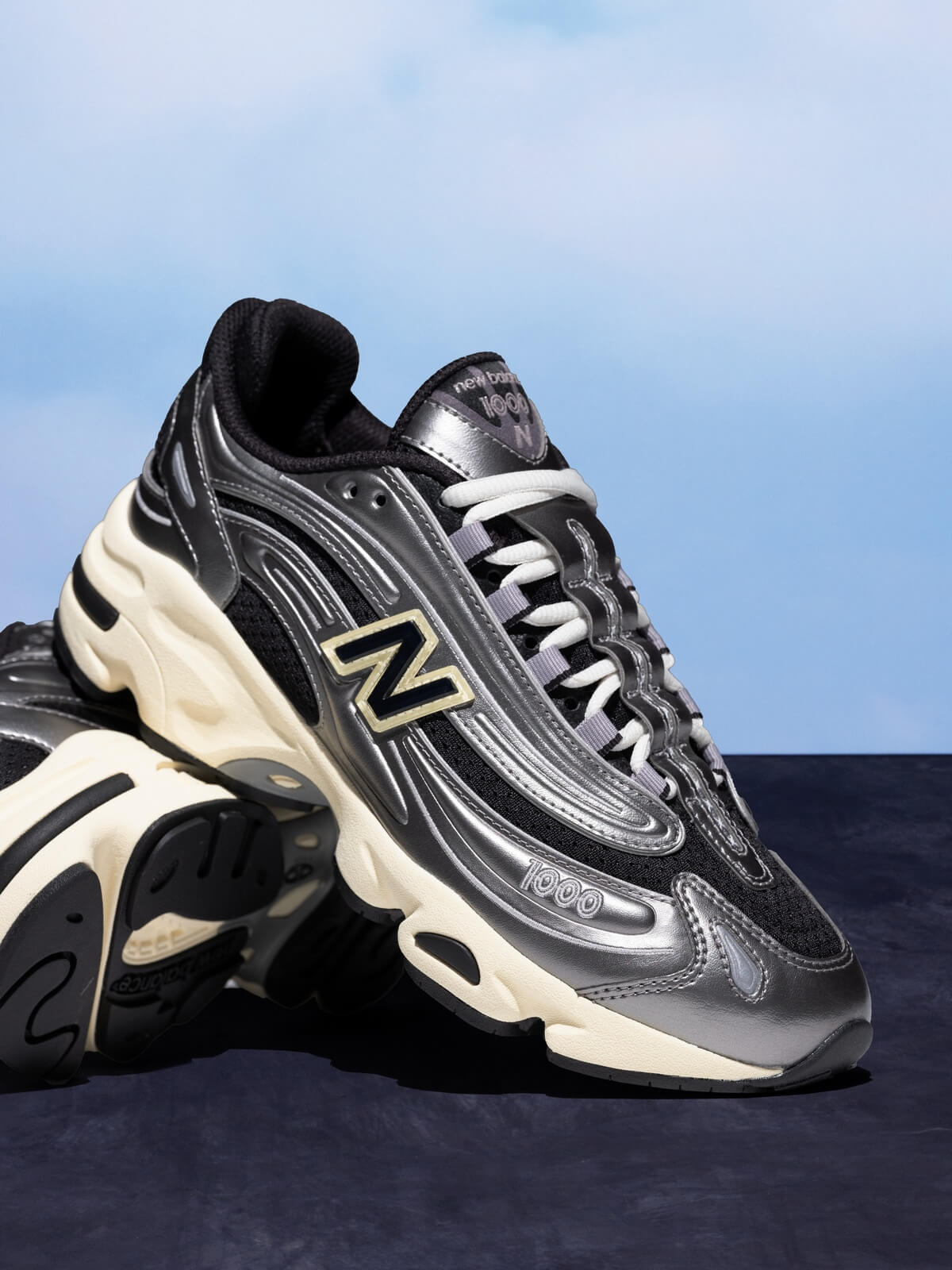 New Balance 1000 - Silver Metallic / Black / Dawn Glow - M1000SL