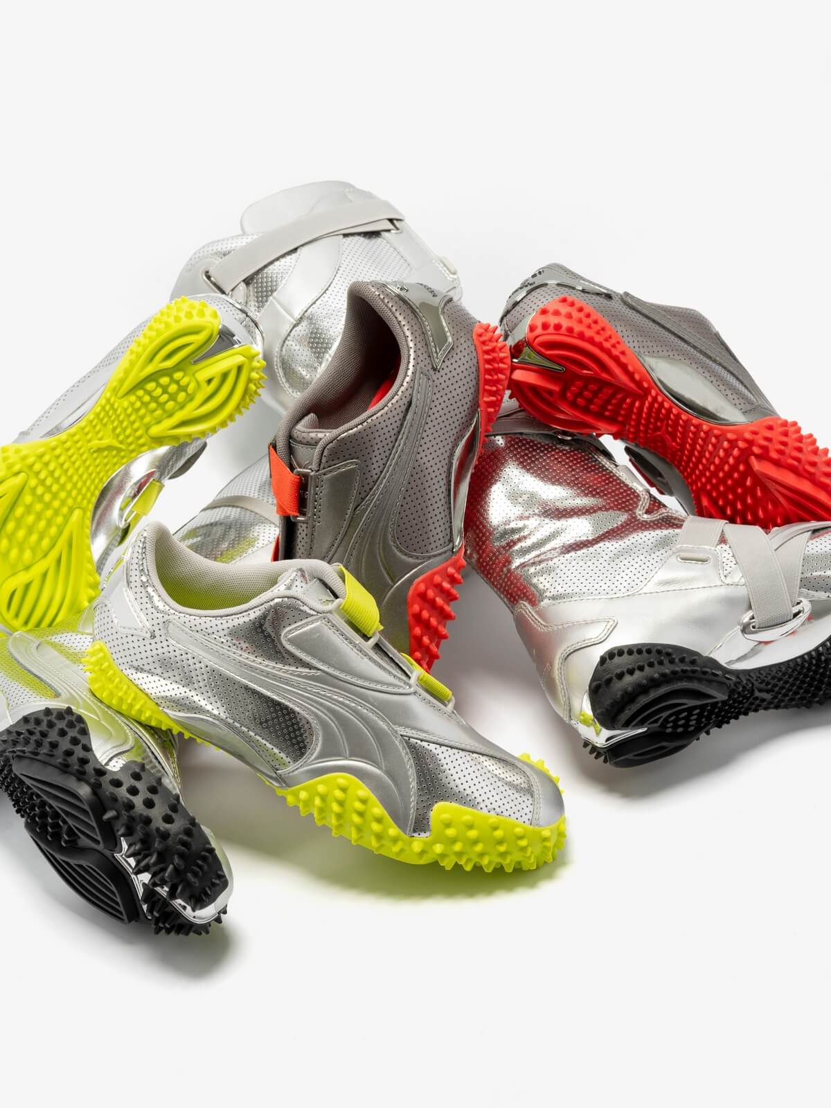 Puma x Ottolinger Collection SS24 ft. Mostro Silver Red, Silver Lime & Mostro Boot Silver Black