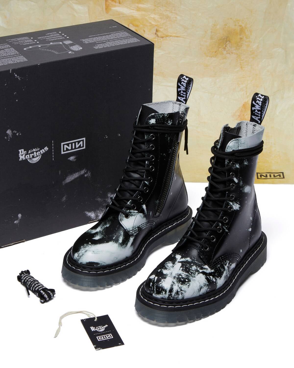 Dr. Martens x NINE INCH NAILS - 1490 Boot - Black/White