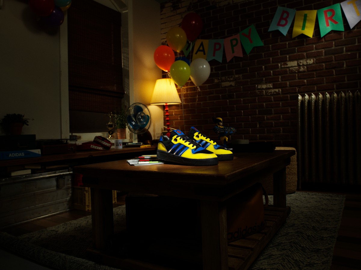 adidas Originals x Marvel Studios - Rivalry Low "Wolverine" - Core Black/Team Yellow/Team Royal Blue - JQ5037