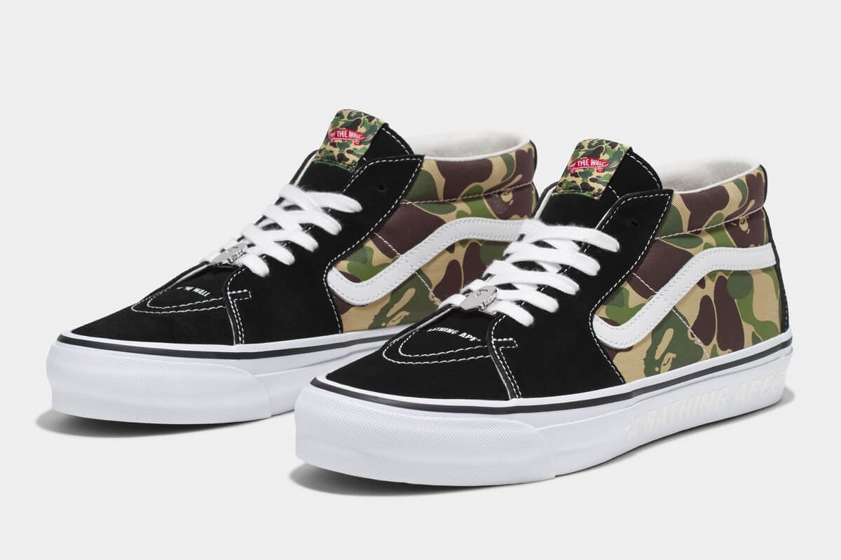 VANS x BAPE - LX Sk8-Mid - ABC Camo - Black/Green/White - VN000MZGCX3