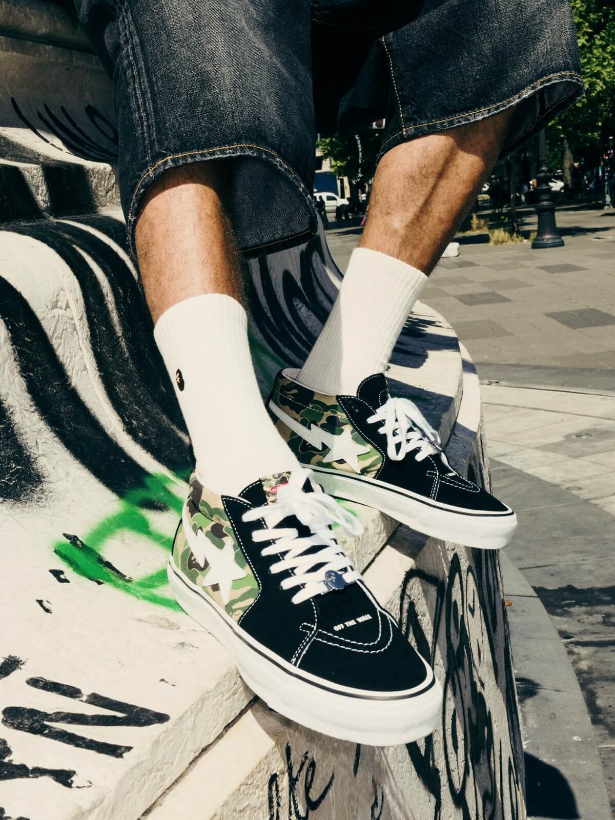 VANS x BAPE - LX Sk8-Mid - ABC Camo - Black/Green/White - VN000MZGCX3