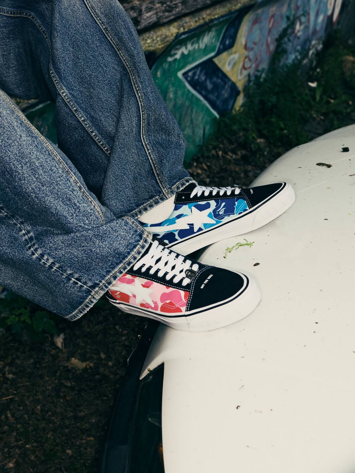 VANS x BAPE - LX Old Skool - ABC Multi-Camo - Black/White/Multi-Color - VN000E6VE36