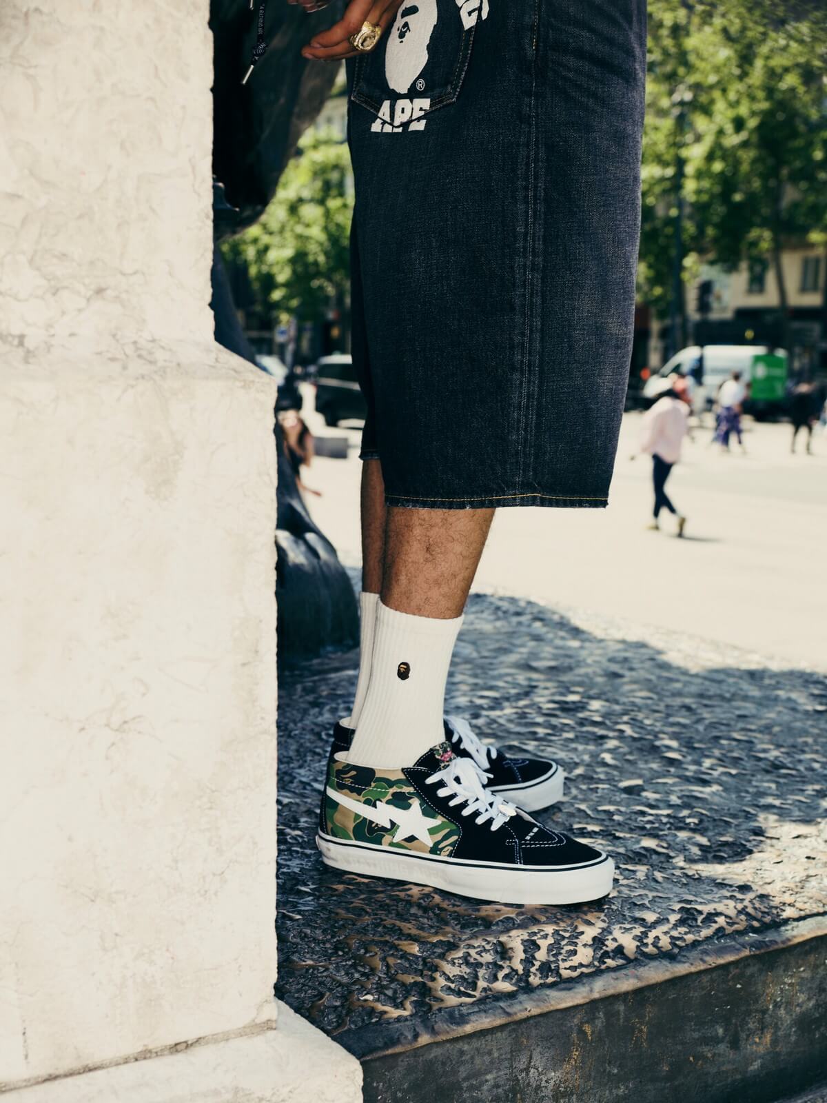 VANS x BAPE - LX Sk8-Mid - ABC Camo - Black/Green/White - VN000MZGCX3