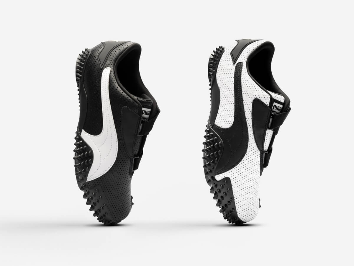 Puma Mostro Perforated Leather Black & White