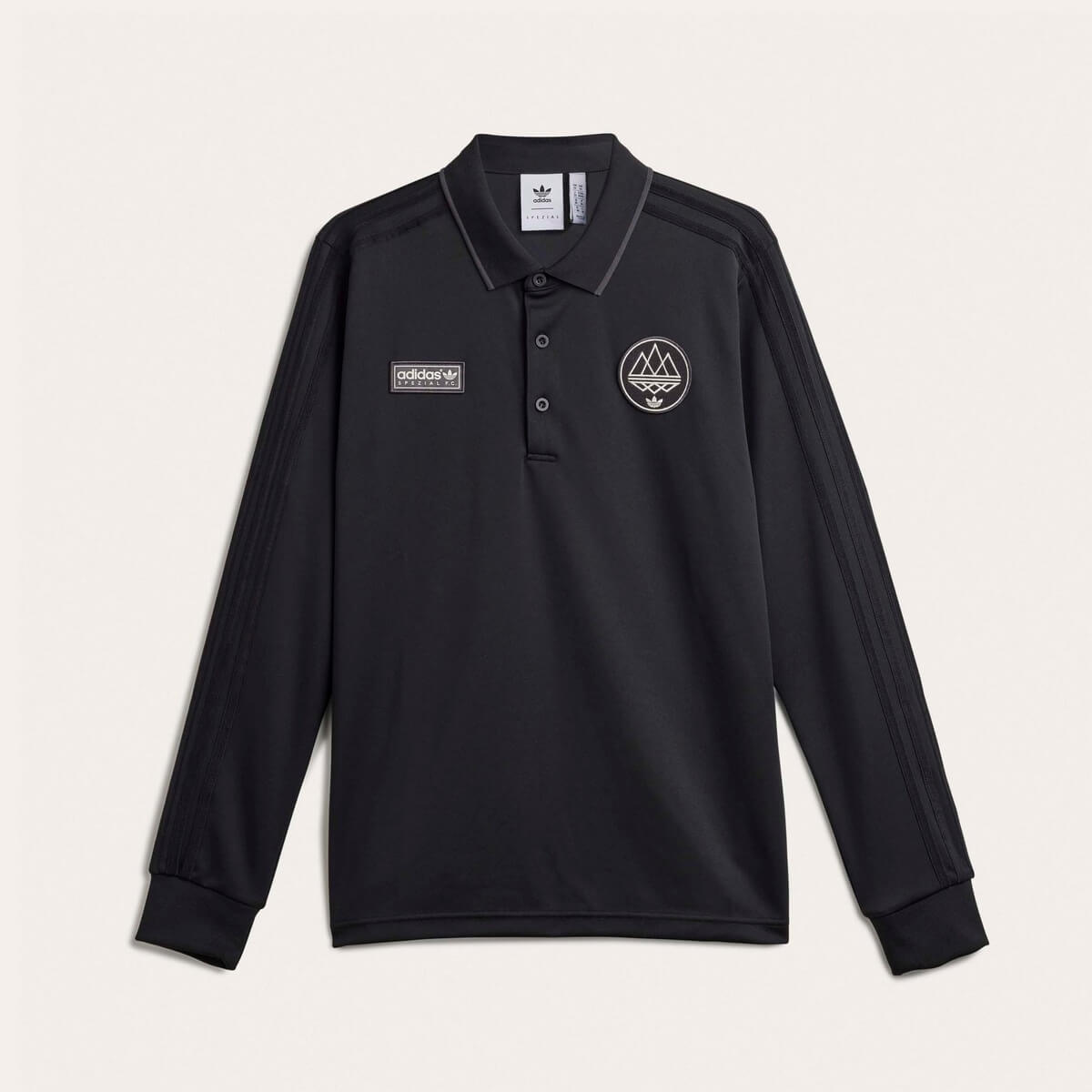 adidas Spezial Long Sleeve Poloshirt SPZL F.C. - Utility Black - JE6081