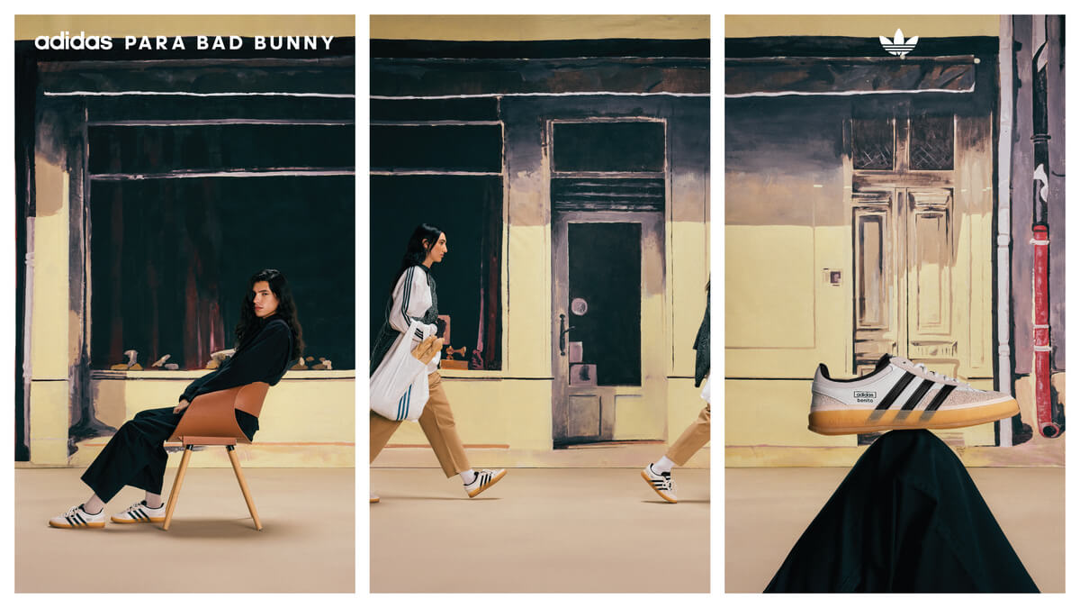 adidas Originals x Bad Bunny Gazelle Indoor "Benito"- Core White / Core Black / Gum - IF9735