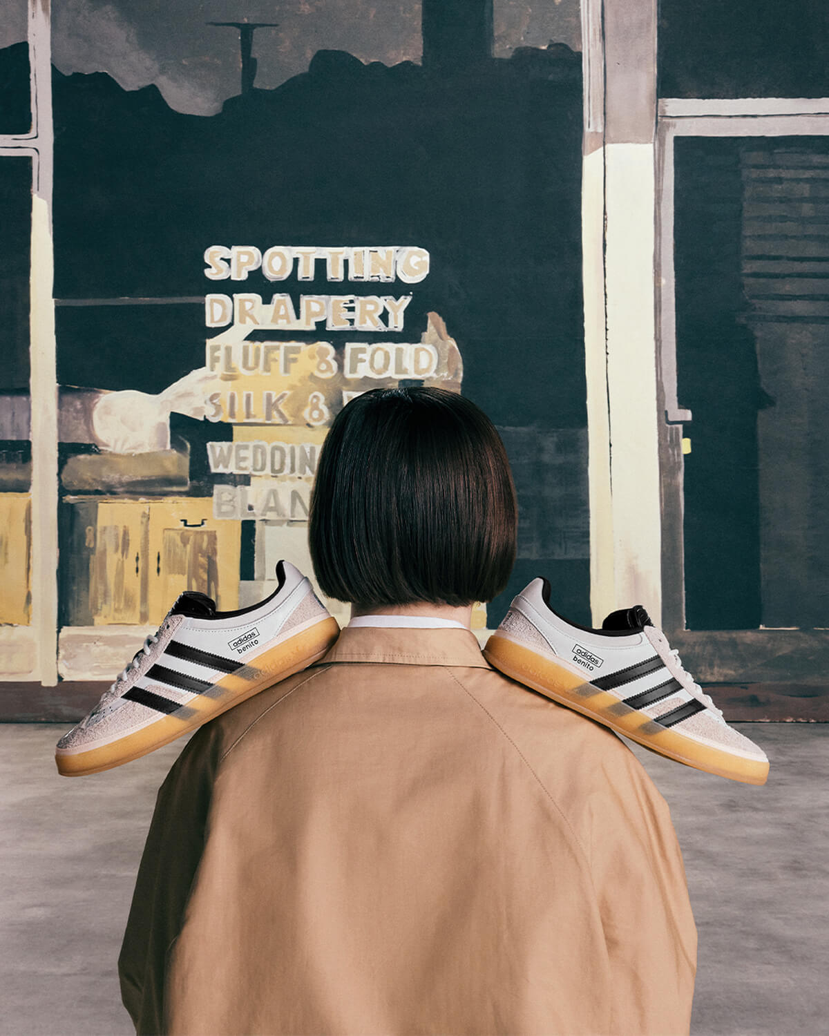 adidas Originals x Bad Bunny Gazelle Indoor "Benito"- Core White / Core Black / Gum - IF9735