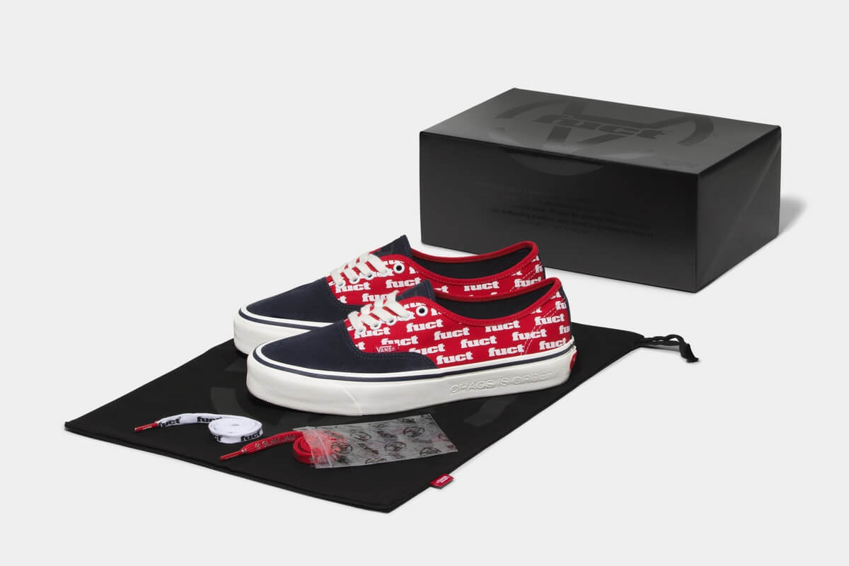 Vans x Slam Jam by FUCT LX Authentic Reissue 44 - Racing Red / Multi - VN0007QZBJJ1