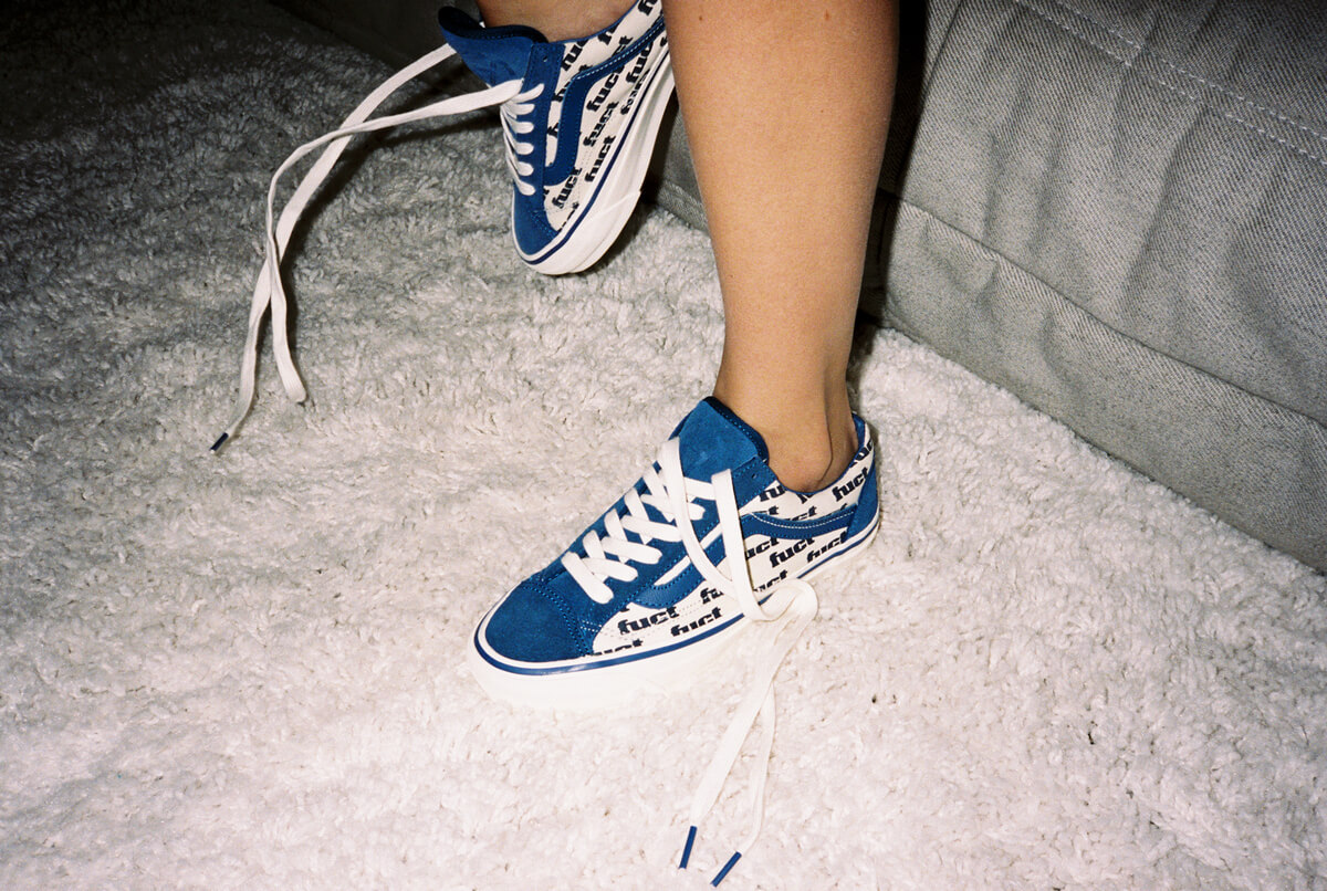 Vans x Slam Jam by FUCT LX Old Skool Reissue 36 - White / True Blue - VN000NBKSVI1