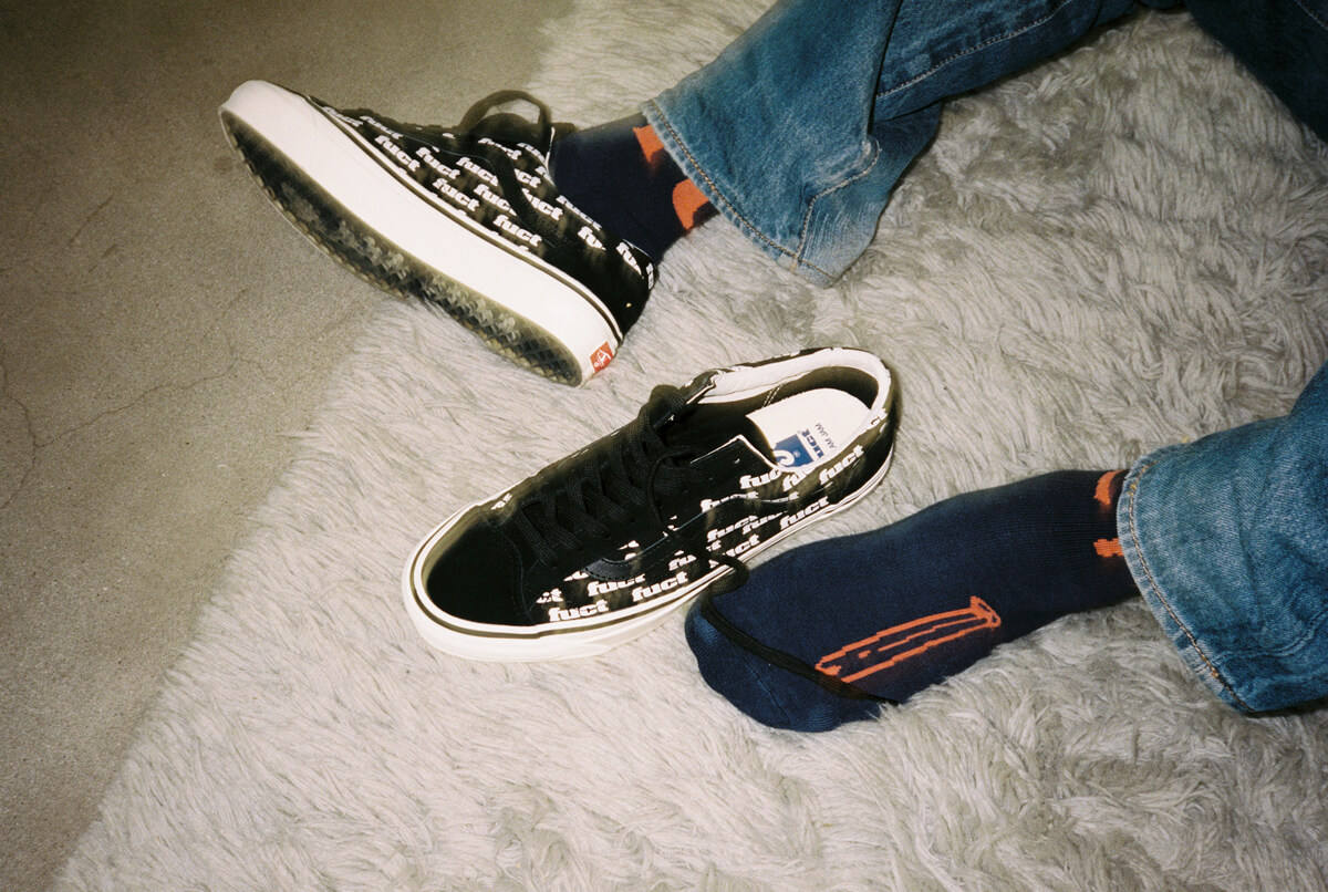 Vans x Slam Jam by FUCT LX Old Skool Reissue 36 - Black / Marshmallow - VN000NBKT5O1