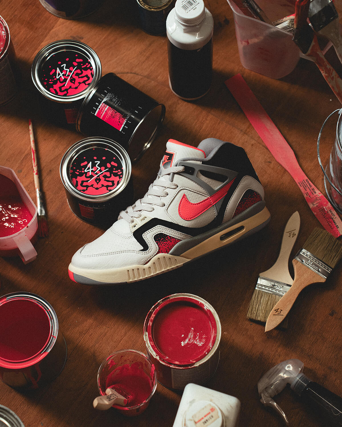 Nike Air Tech Challenge II 'Hot Lava' - Phantom/Hot Lava/Black/Silver/Pale Ivory - FZ9033-001
