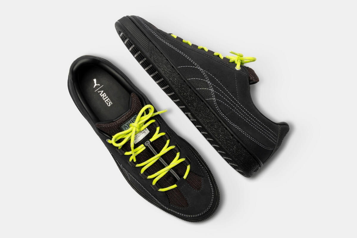 PUMA x ARIES Suede HP - Black / Flat Dark Gray - 399347-01