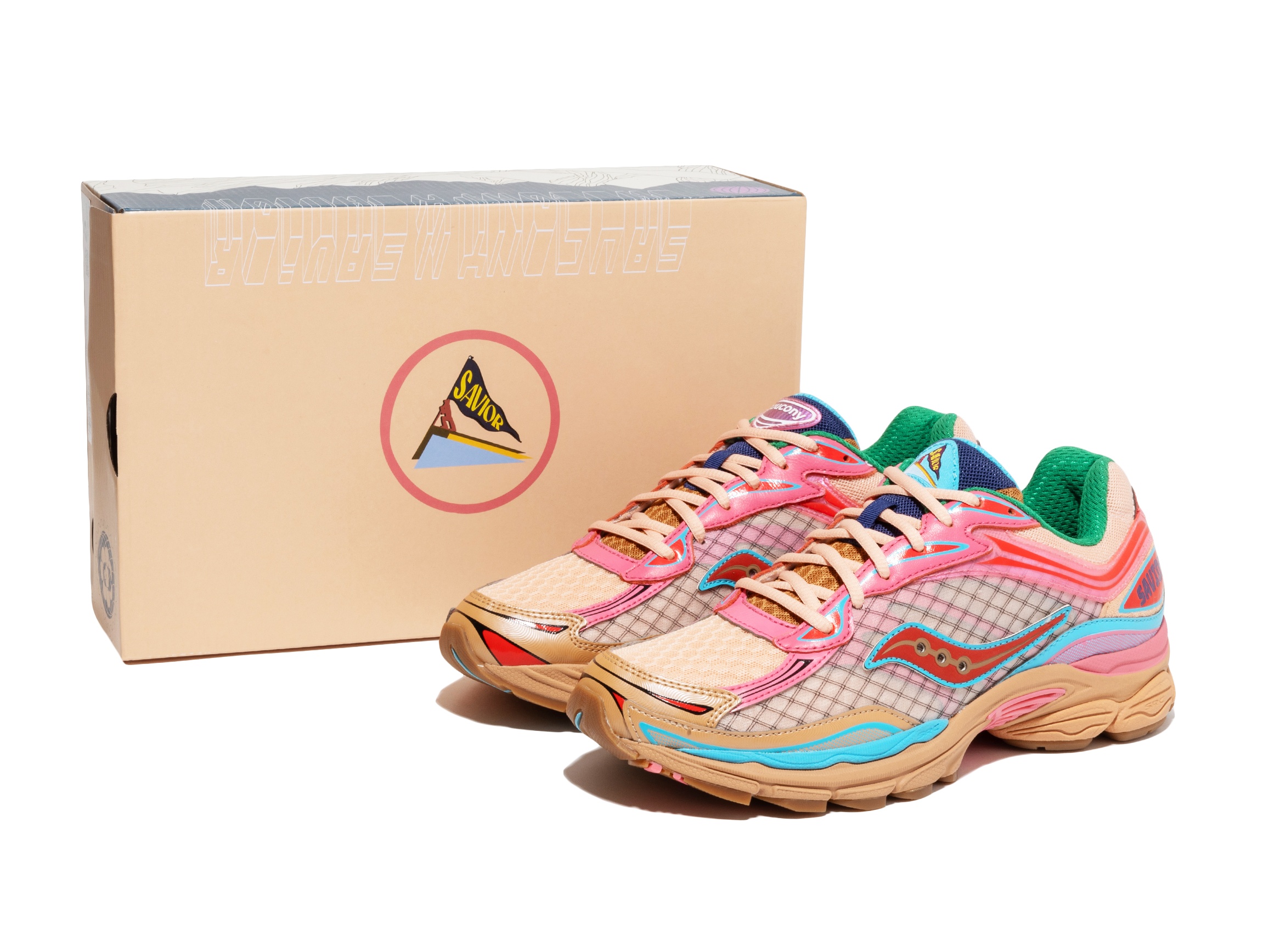 Saucony x Jae Tips ProGrid Omni 9 “To Do List” - Tan / Pink - S70864-2