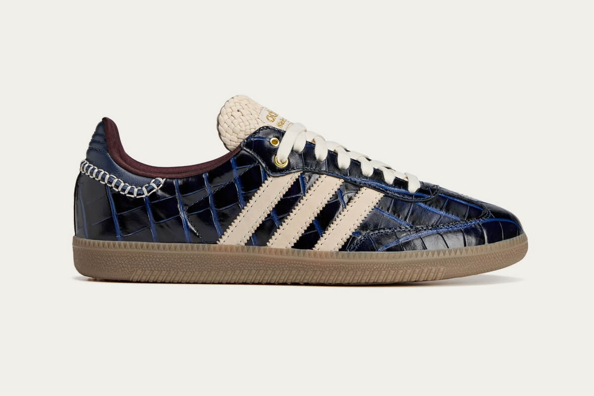 adidas x Wales Bonner Samba - Collegiate Navy / Wonder White / Night Red - JH9825