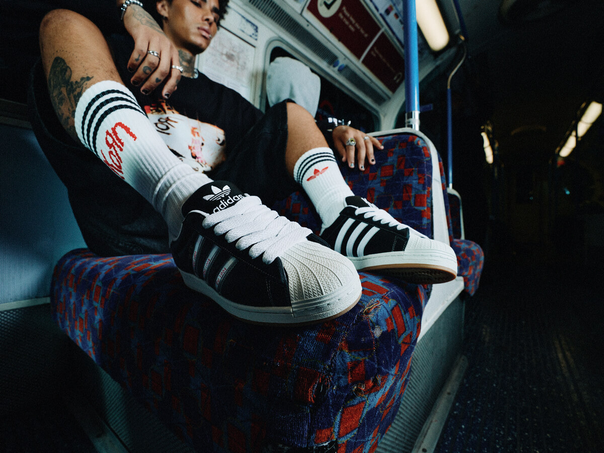 adidas Originals x KoRn Superstar - Core Black / Translucent / Better Scarlet - IH1313