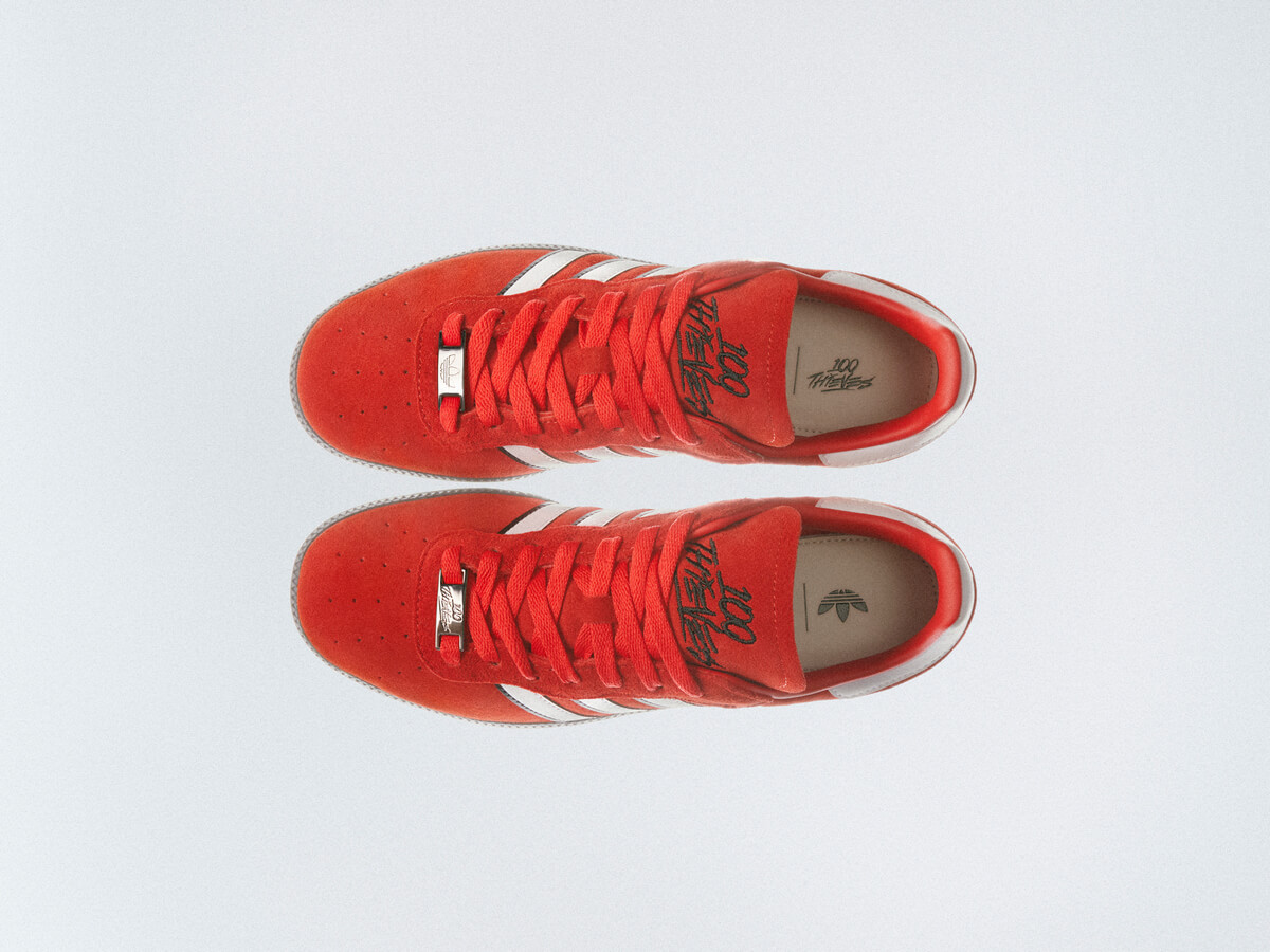 adidas Originals x 100 Thieves - Red / Ecru Tint / Collegiate Orange - JI4306