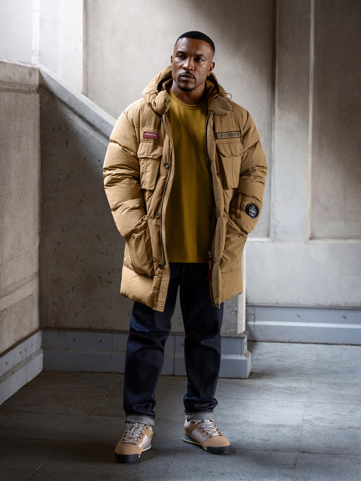 adidas SPEZIAL x C.P. Company Puffer Jacket SPZL - Preloved Bronze - JE8673
