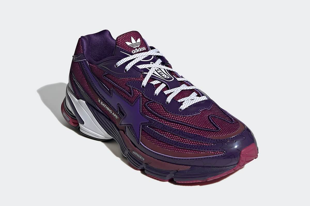 adidas x BAPE Orketro - Dark Purple / Cloud White / Core Black - JQ2398