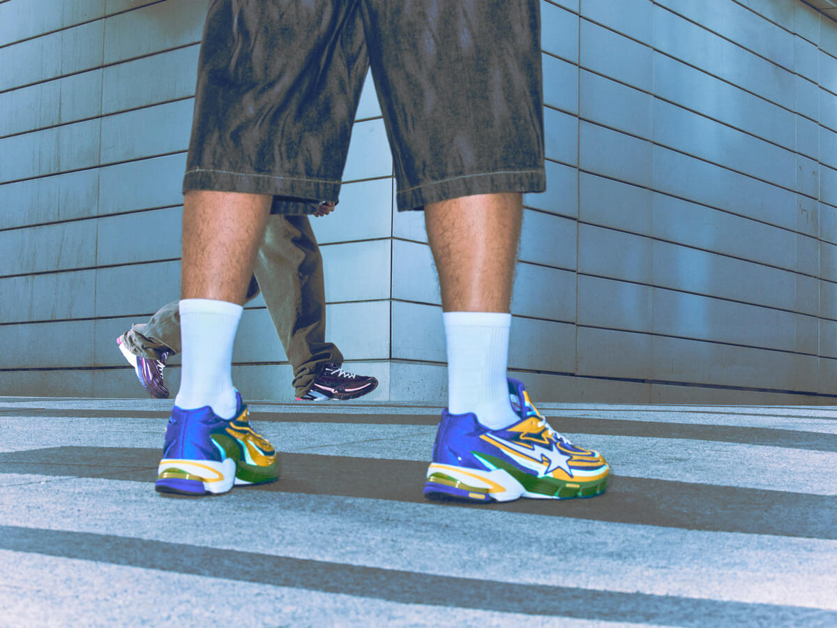 adidas x BAPE Orketro – Green/Power Blue & Dark Purple