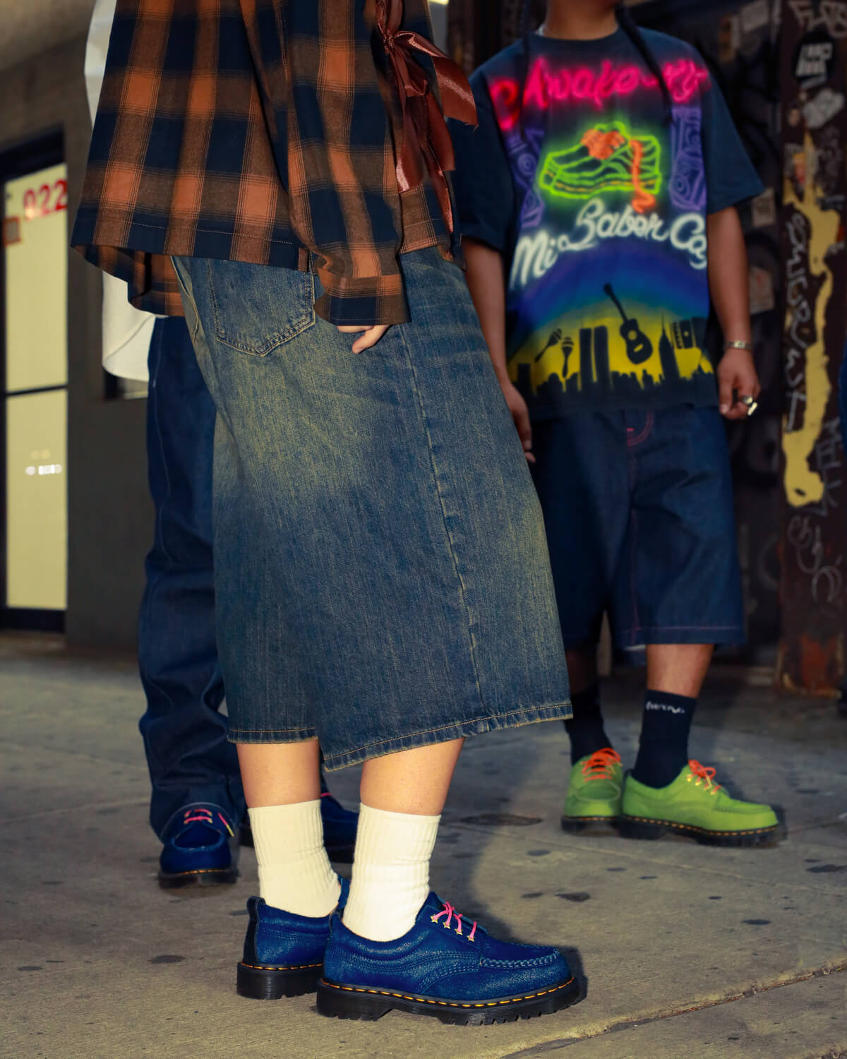Dr. Martens x Awake NY Lowell - Hair-on Leather - Peony Navy