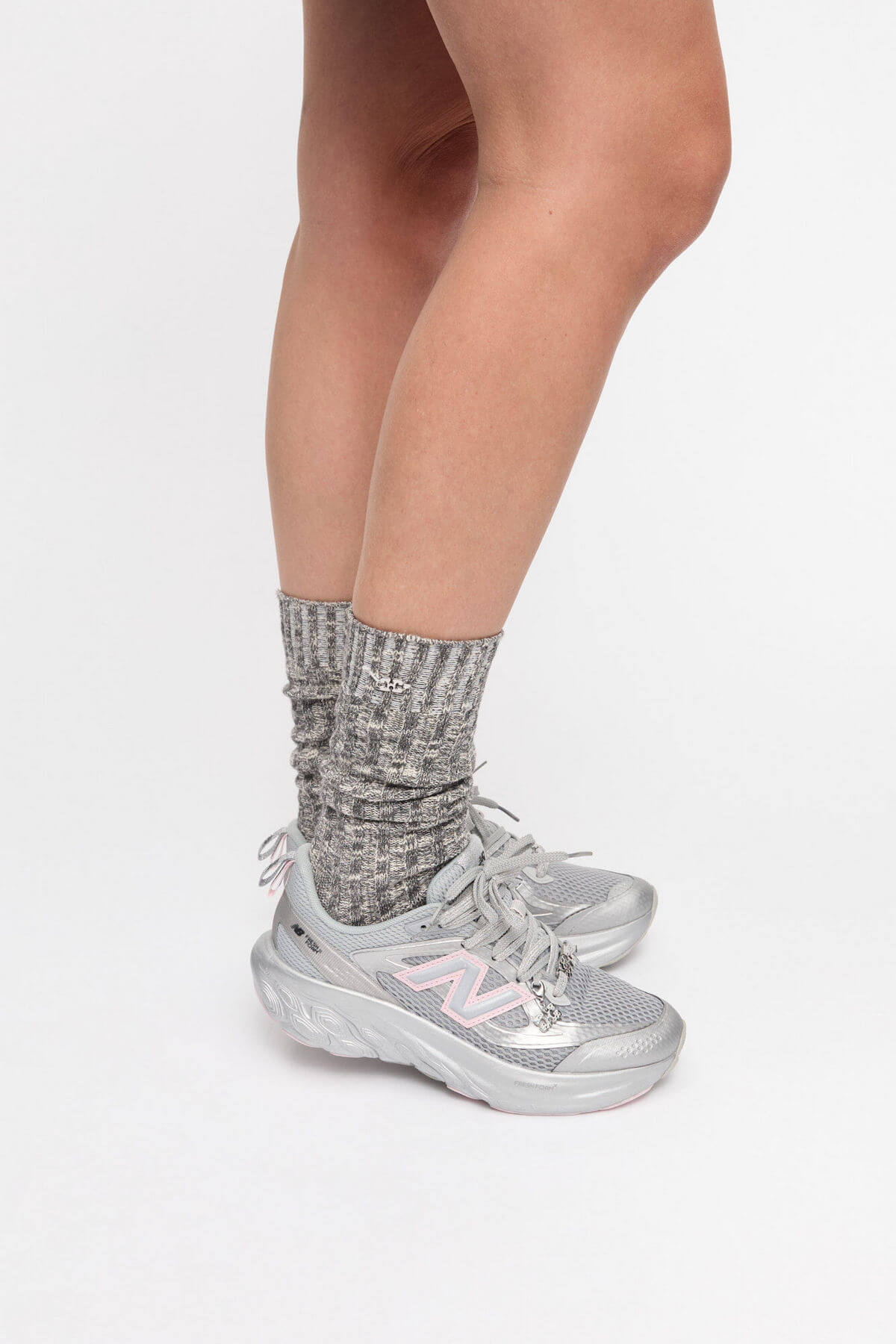 New Balance x GANNI Fresh Foam Trainer - Futuristic Silver/Pink - UTRNGA