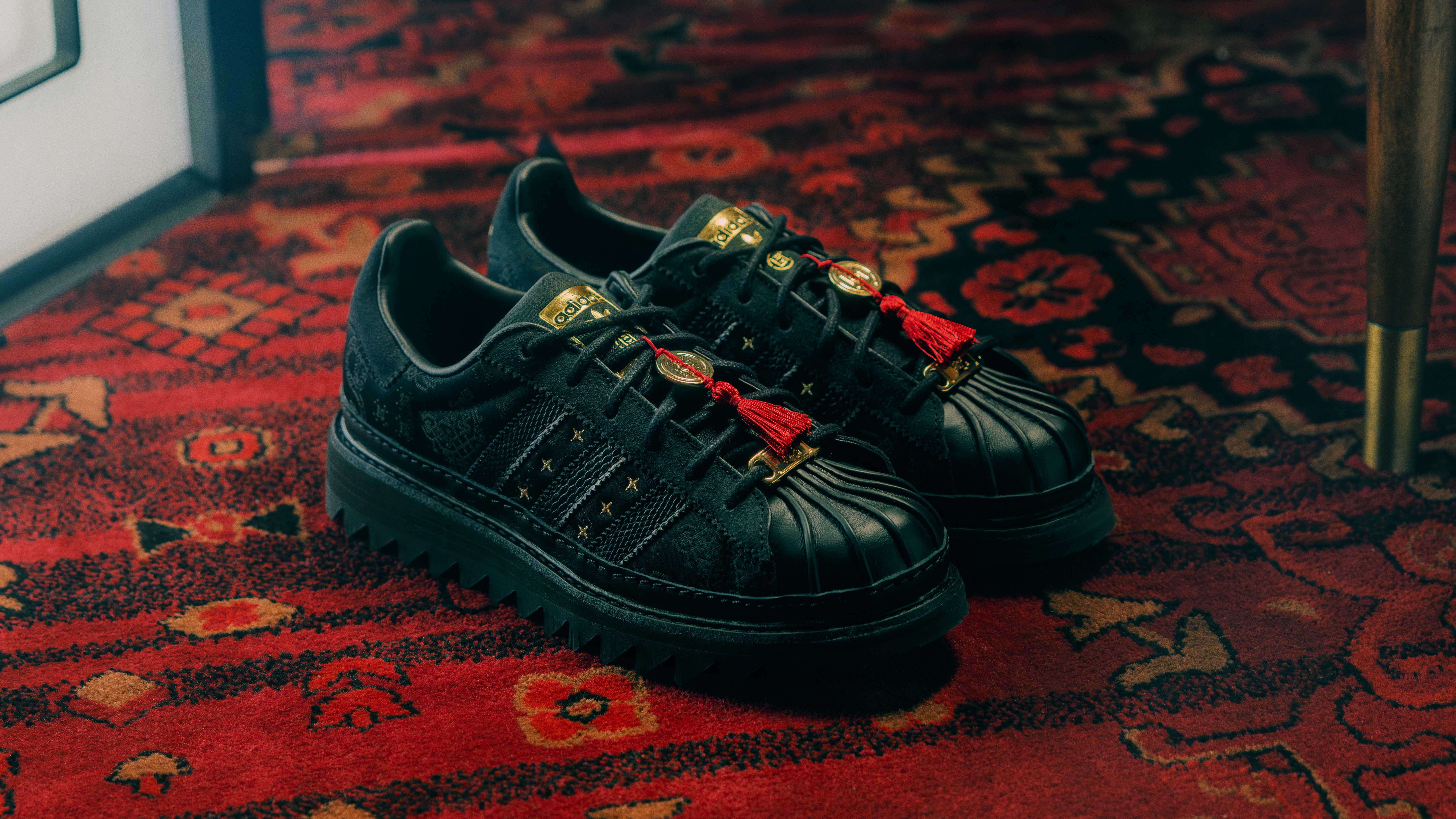 adidas Originals x CLOT by Edison Chen Superstar Chinese New Year - Core Black/Carbon/Gold Metallic - JR5114