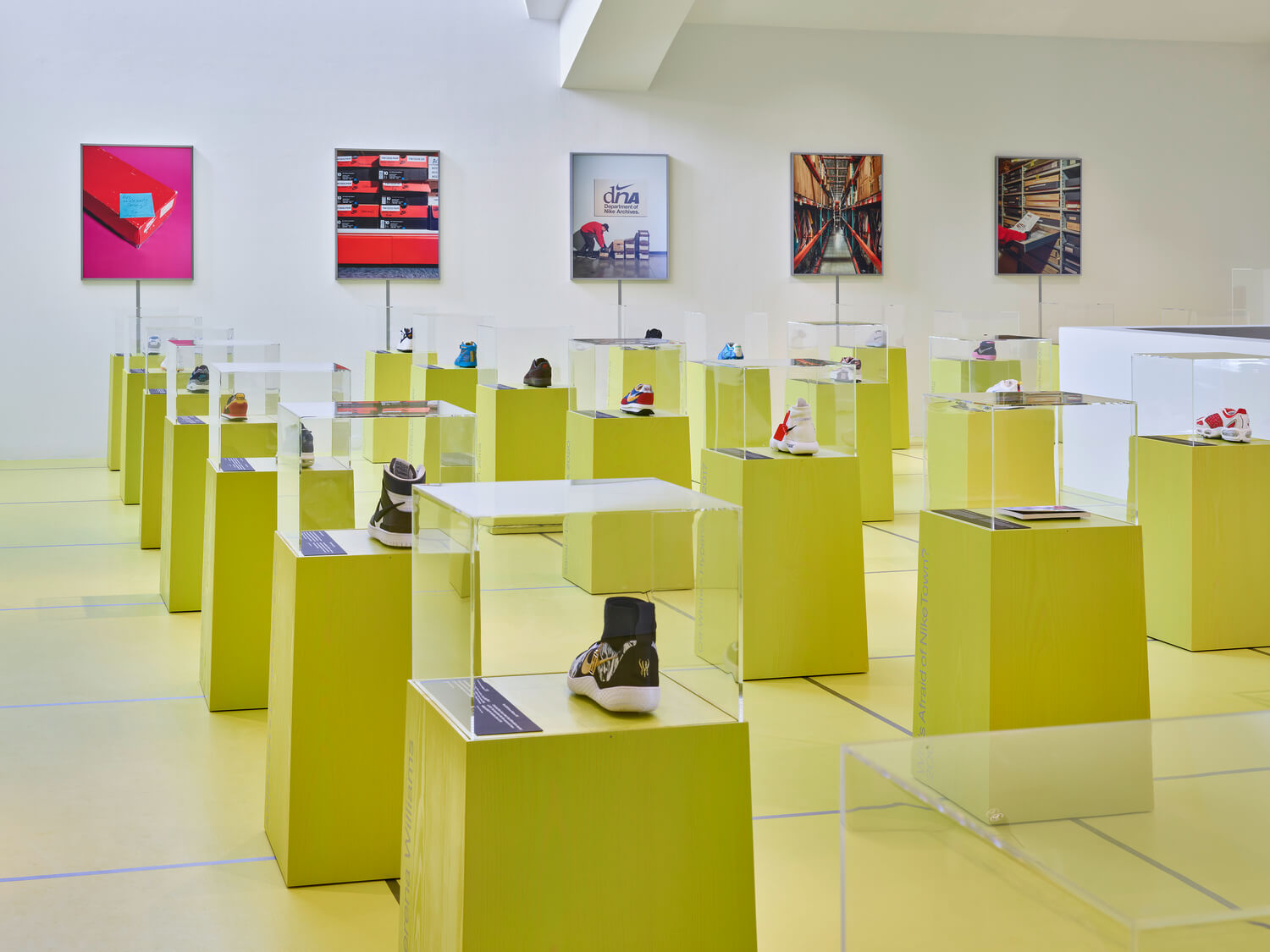Installation view »Nike: Form Follows Motion« © Vitra Design Museum Photo: Bernhard Strauss