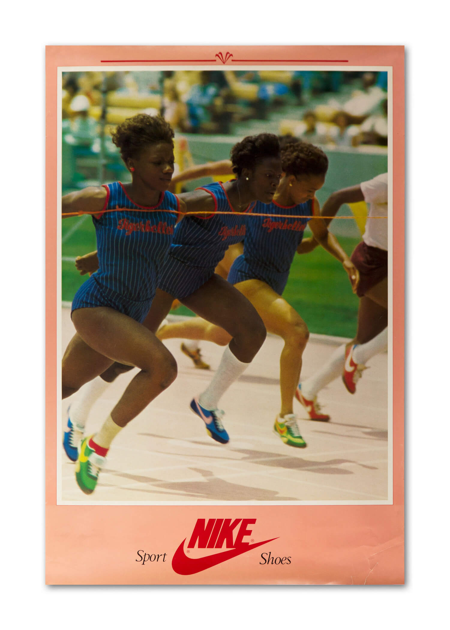 »Nike Sport Shoes« poster, featuring Tennessee State Tigerbelles, 1978 © Nike, Inc.