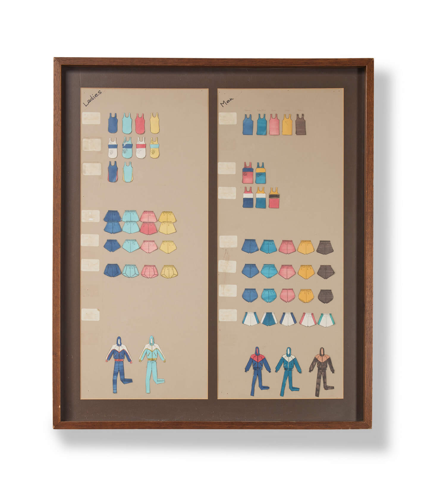 First apparel line, framed collage, Diane Katz, 1979 © Vitra Design Museum, photo: Unruh Jones