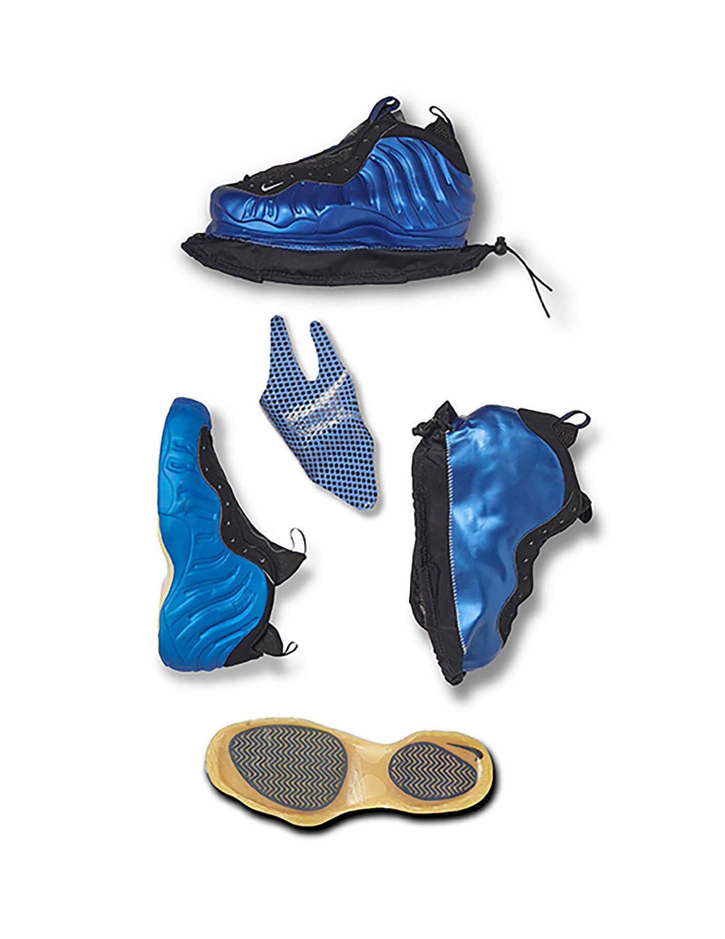 Production elements for Foamposite Basketball Shoe, 1997 © Vitra Design Museum, photo: Unruh Jones
