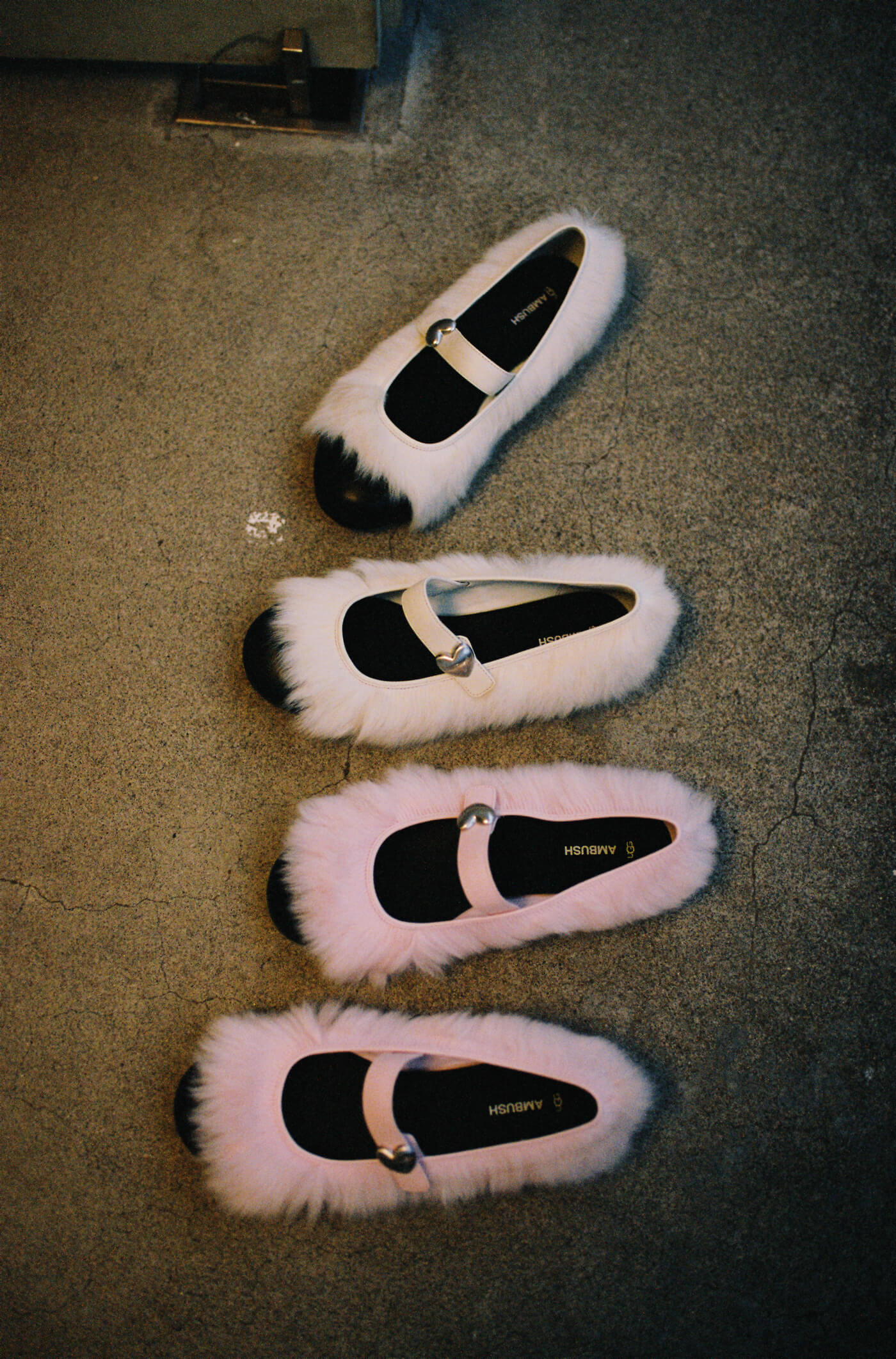 UGG x Ambush Mary Jane - White & Pink