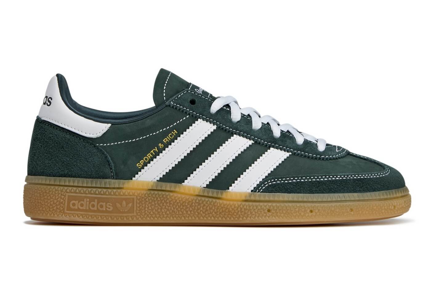 adidas Originals x Sporty & Rich Handball Spezial - Dark Green/Cloud White/Gum 3 - JP7067