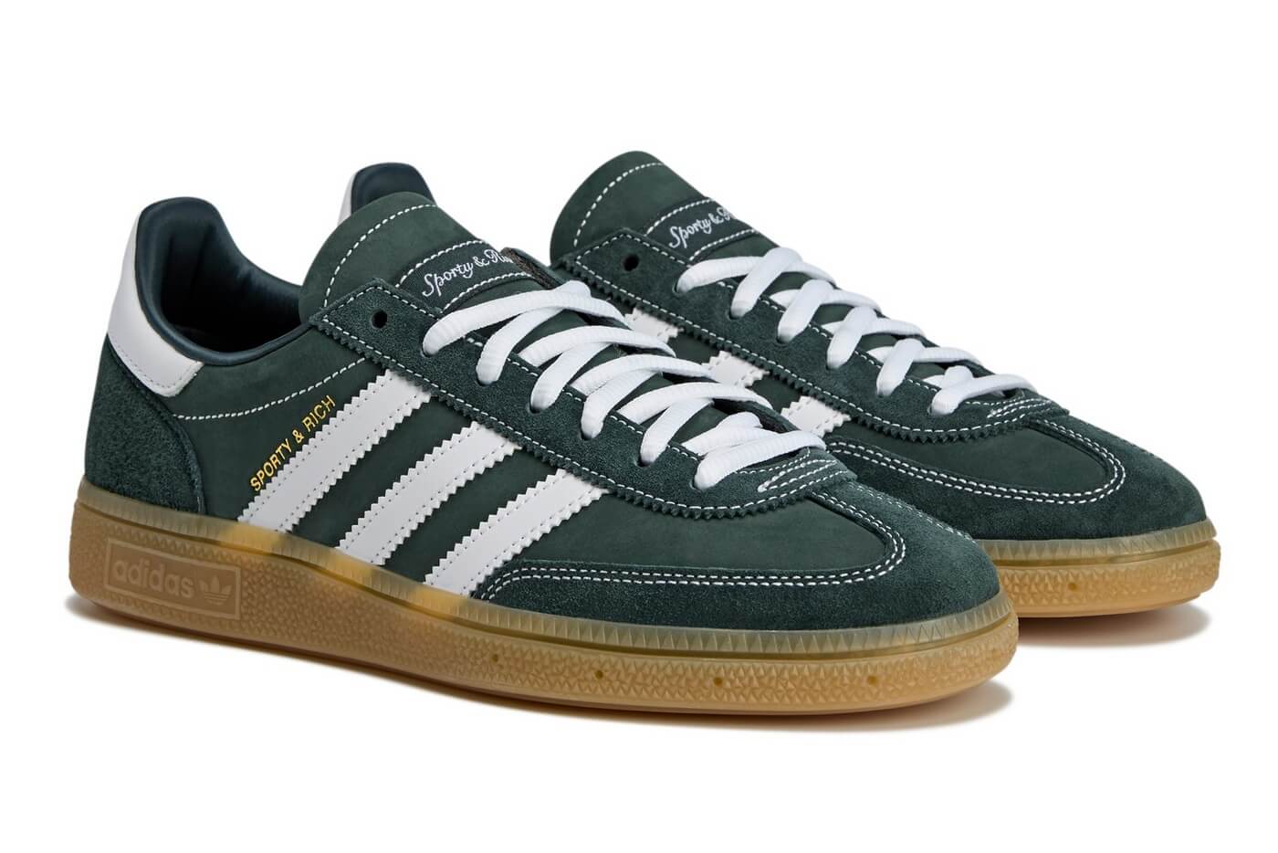 adidas Originals x Sporty & Rich Handball Spezial - Dark Green/Cloud White/Gum 3 - JP7067