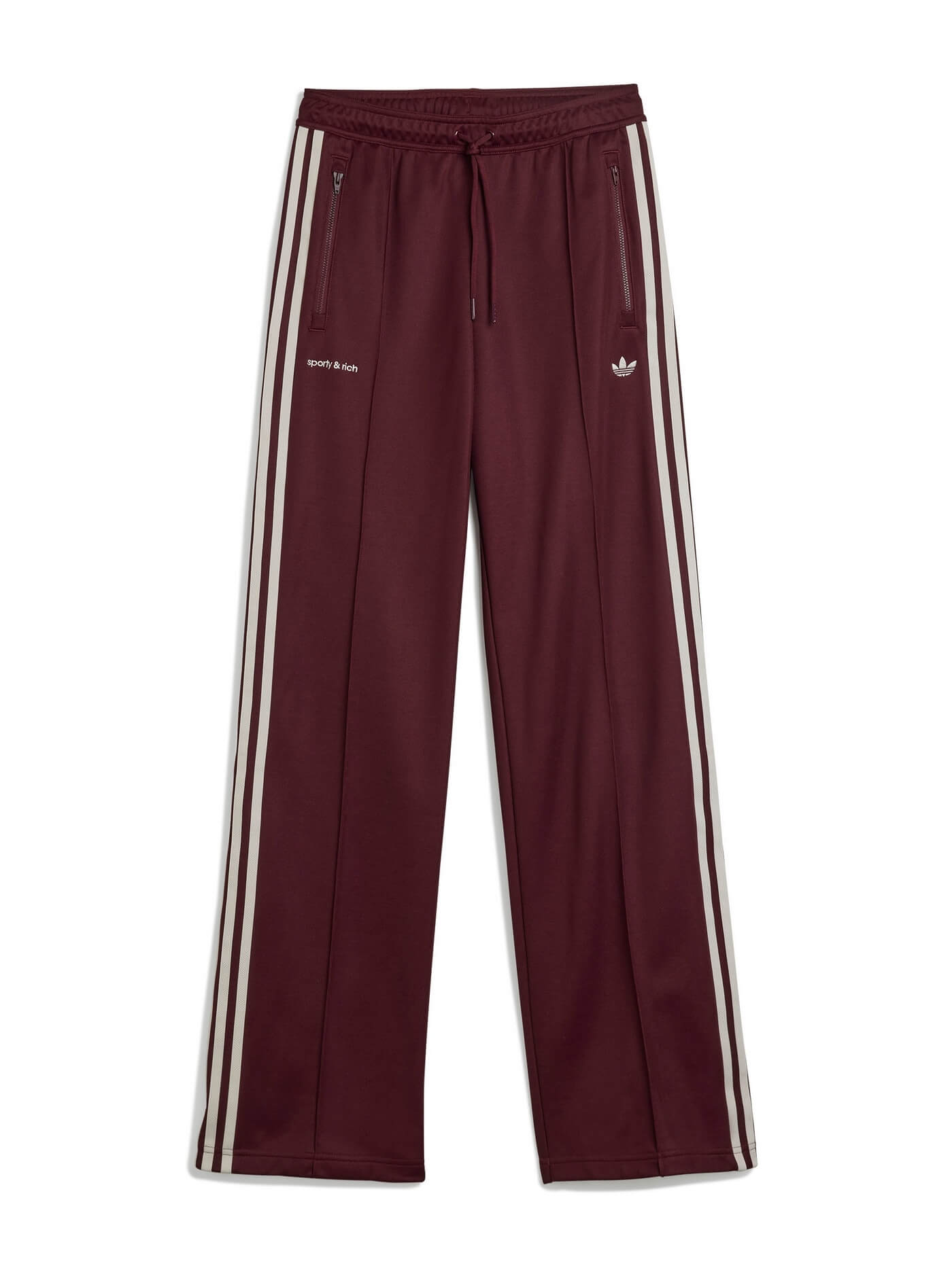 adidas Originals x Sporty & Rich Track Pants- Burgundy - JN5324